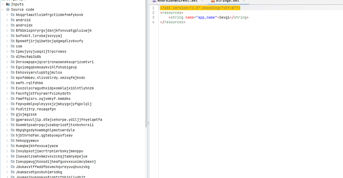 Obfuscated class tree